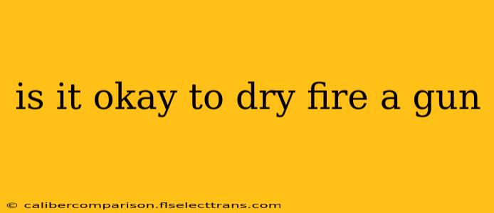 is it okay to dry fire a gun