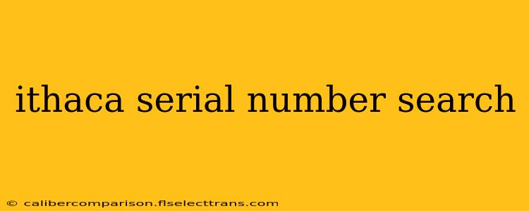 ithaca serial number search