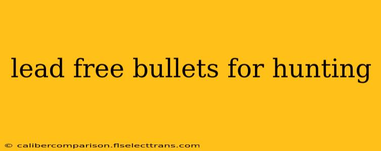 lead free bullets for hunting