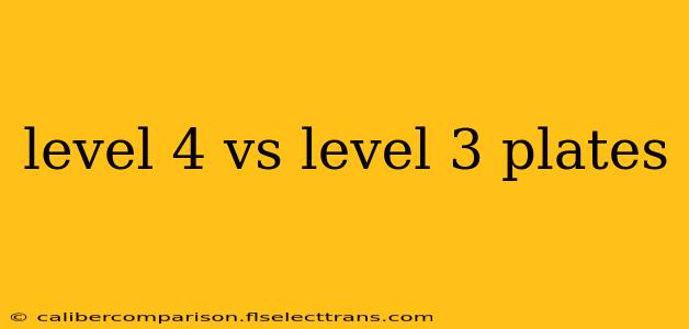 level 4 vs level 3 plates