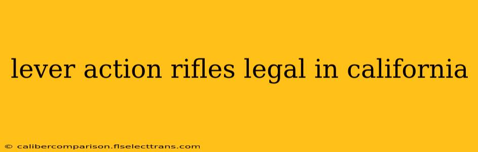 lever action rifles legal in california