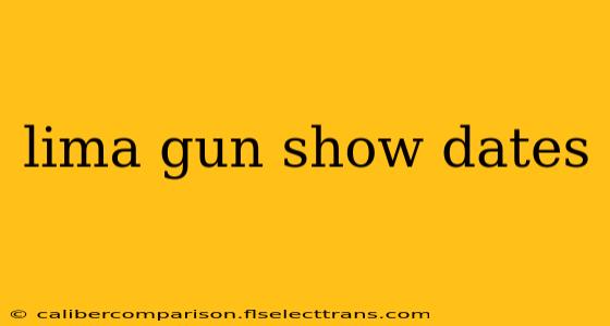 lima gun show dates