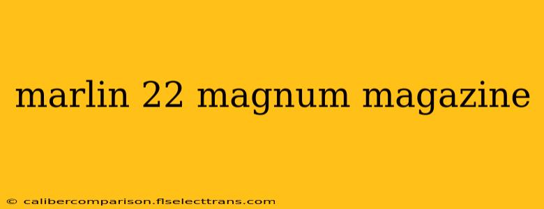 marlin 22 magnum magazine