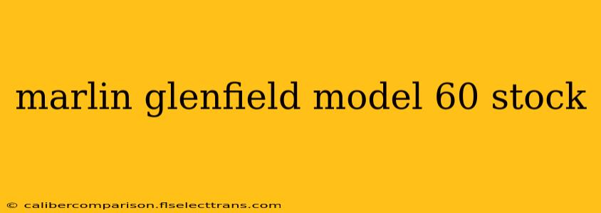 marlin glenfield model 60 stock