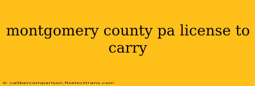 montgomery county pa license to carry