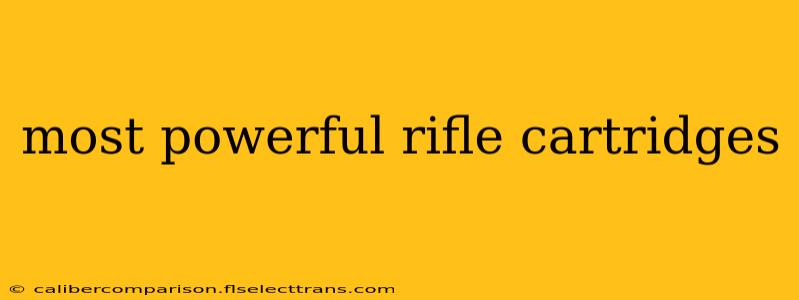 most powerful rifle cartridges