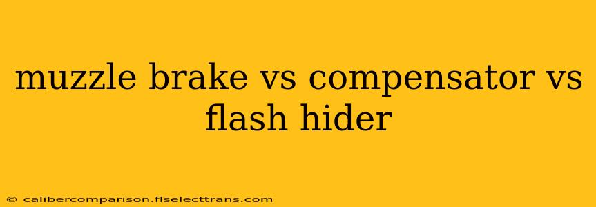 muzzle brake vs compensator vs flash hider