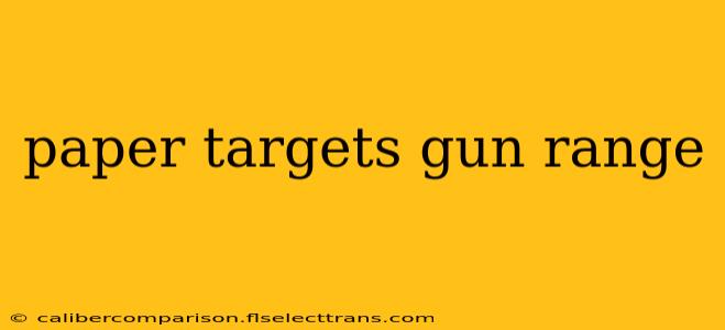 paper targets gun range