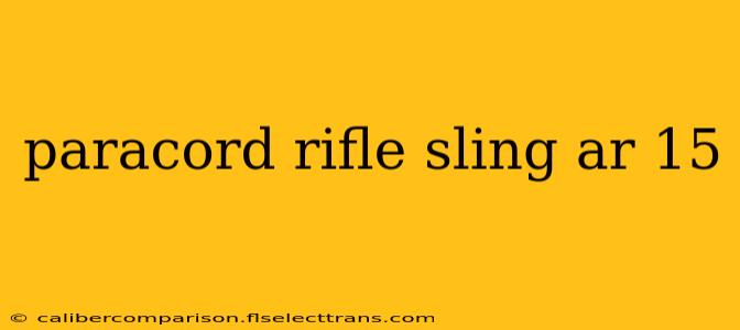 paracord rifle sling ar 15