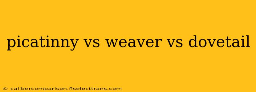 picatinny vs weaver vs dovetail