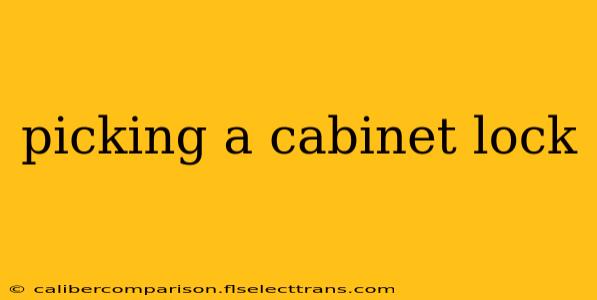 picking a cabinet lock