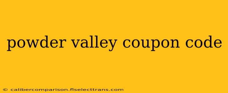 powder valley coupon code