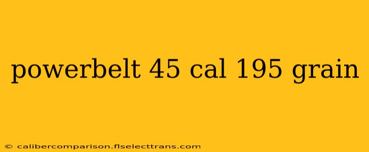 powerbelt 45 cal 195 grain