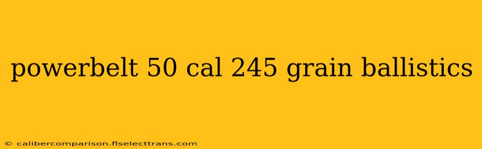 powerbelt 50 cal 245 grain ballistics