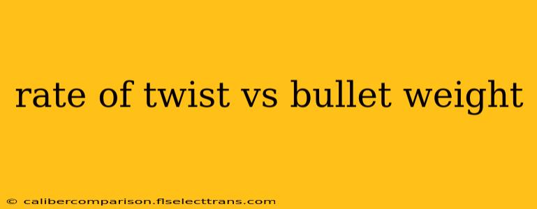 rate of twist vs bullet weight