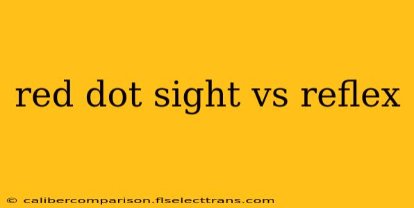 red dot sight vs reflex