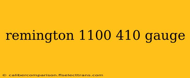 remington 1100 410 gauge