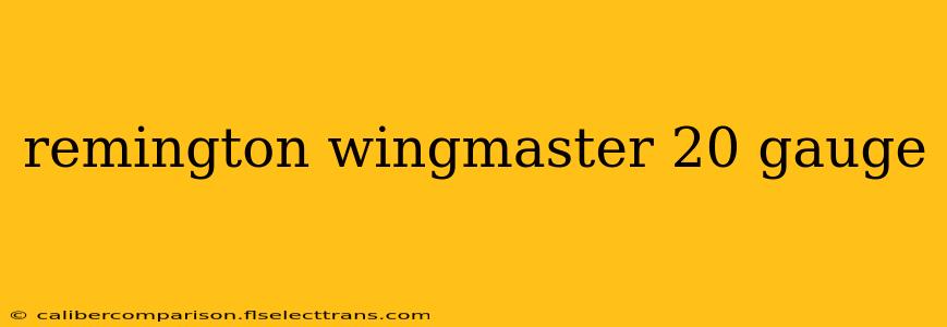 remington wingmaster 20 gauge