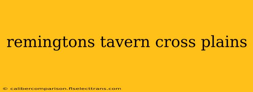 remingtons tavern cross plains