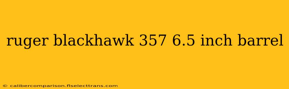 ruger blackhawk 357 6.5 inch barrel