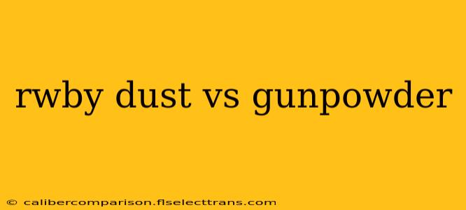 rwby dust vs gunpowder