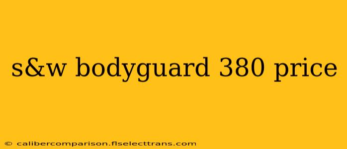 s&w bodyguard 380 price