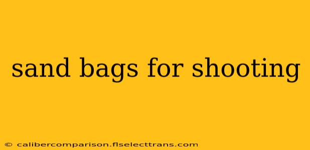 sand bags for shooting