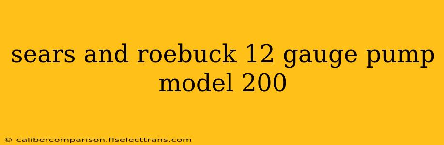 sears and roebuck 12 gauge pump model 200