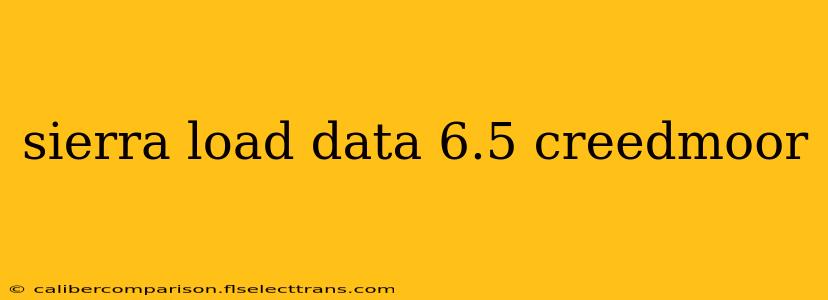 sierra load data 6.5 creedmoor