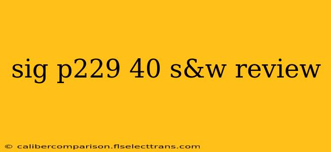 sig p229 40 s&w review