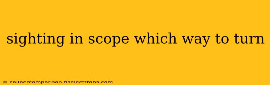 sighting in scope which way to turn