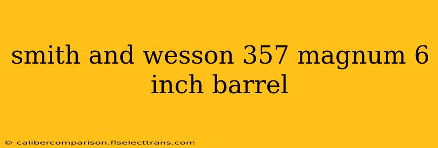 smith and wesson 357 magnum 6 inch barrel