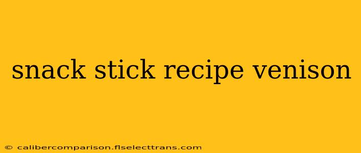 snack stick recipe venison