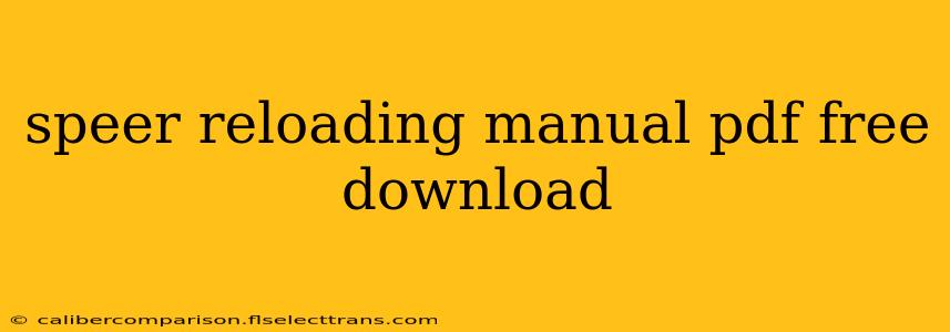 speer reloading manual pdf free download