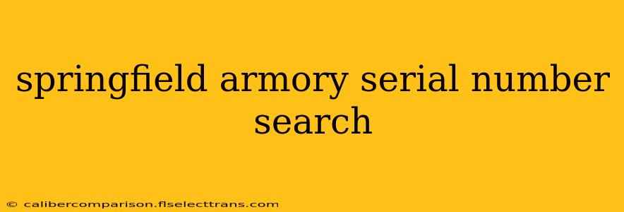 springfield armory serial number search