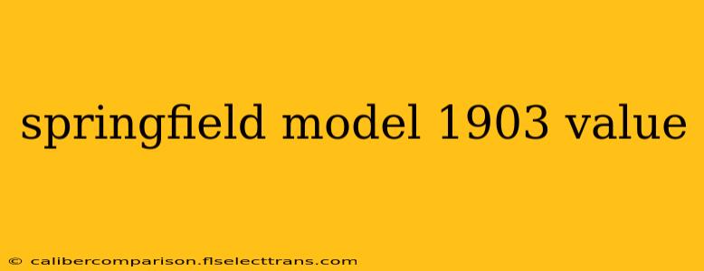 springfield model 1903 value