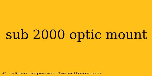 sub 2000 optic mount