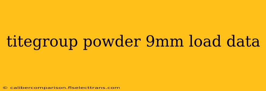 titegroup powder 9mm load data