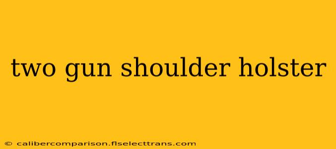 two gun shoulder holster