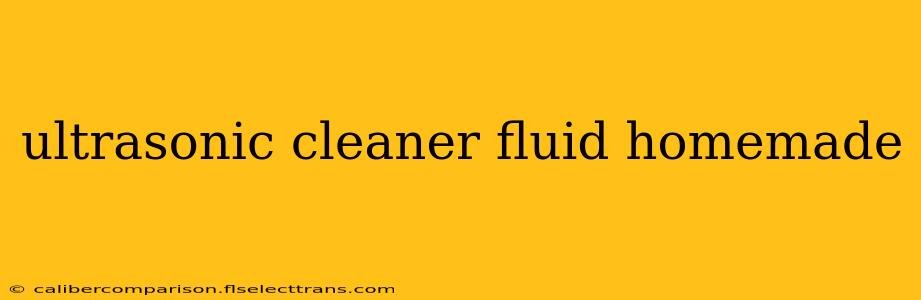 ultrasonic cleaner fluid homemade