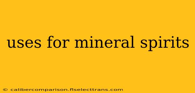 uses for mineral spirits