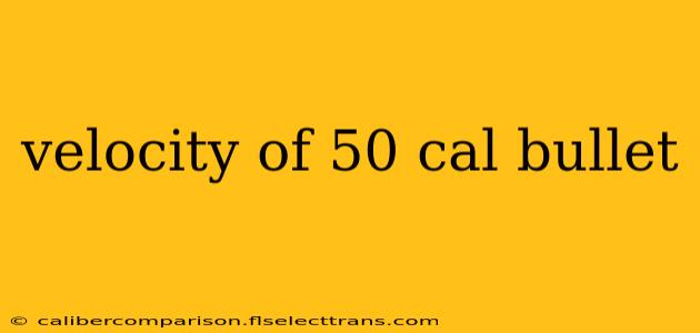 velocity of 50 cal bullet