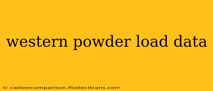 western powder load data