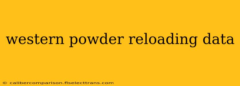 western powder reloading data