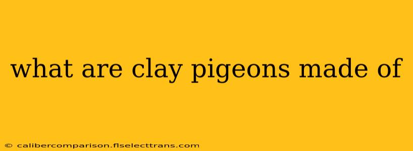 what are clay pigeons made of