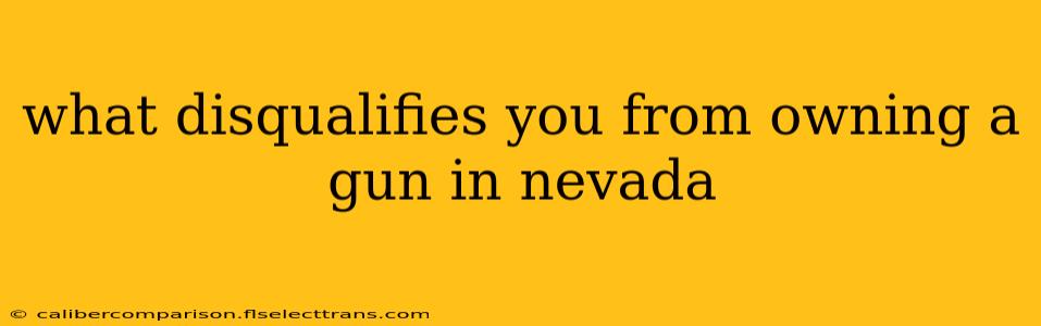 what disqualifies you from owning a gun in nevada