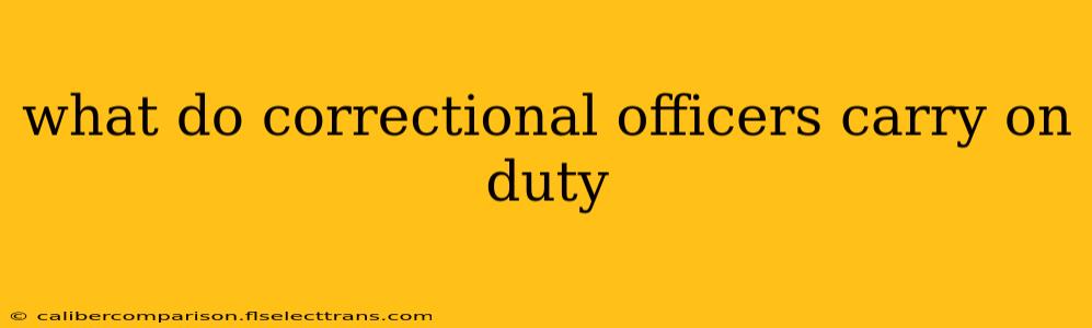 what do correctional officers carry on duty