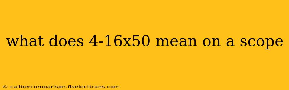 what does 4-16x50 mean on a scope