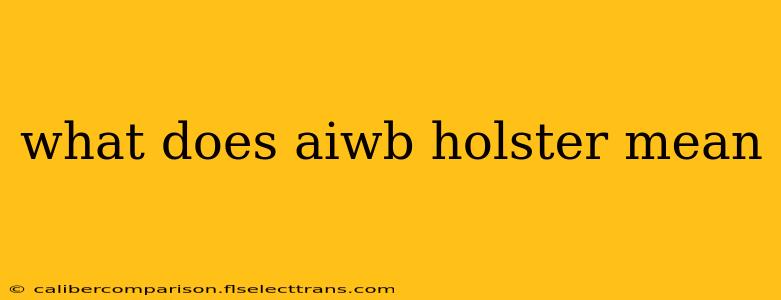 what does aiwb holster mean