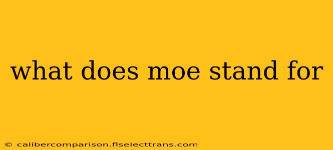 what does moe stand for